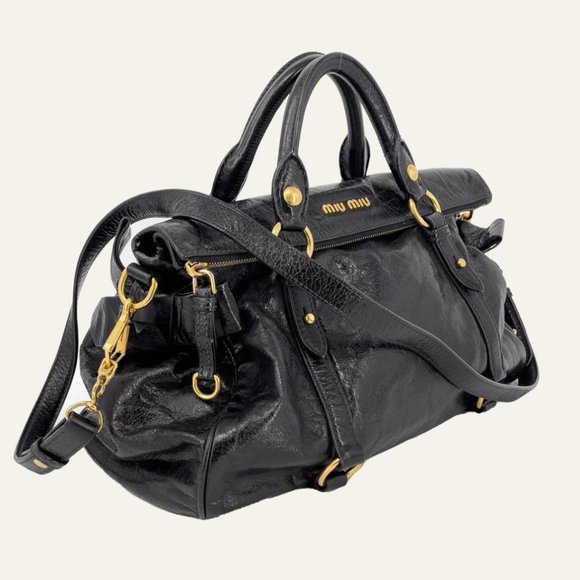 Miu Miu Black Vitello Bag - Picture 2 of 8